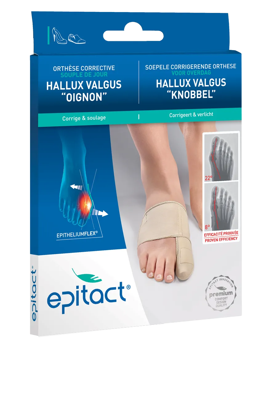packaging correcteur d'orteil orthèse attelle hallux valgus epitact